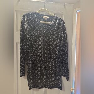 Michael Kors Black and White Blouse